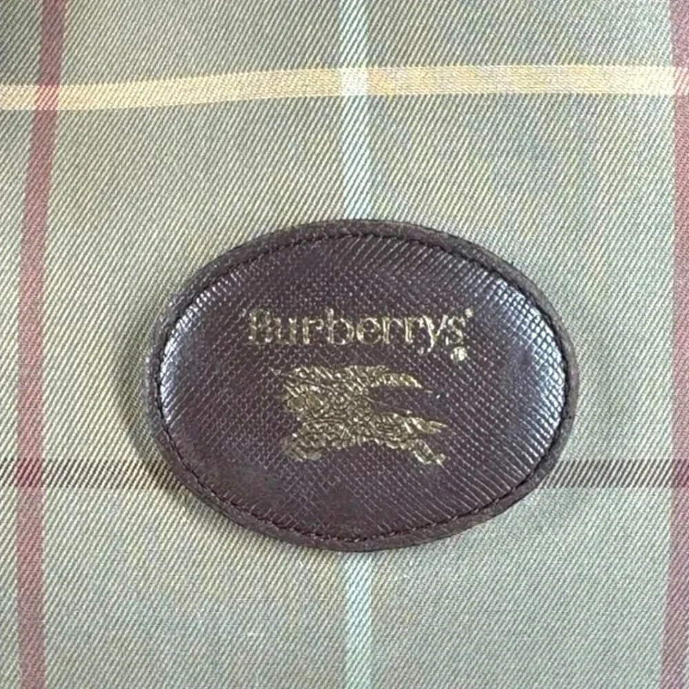 Burberrys Vintage Nova Check Leather Trimmed Large Tote with COA